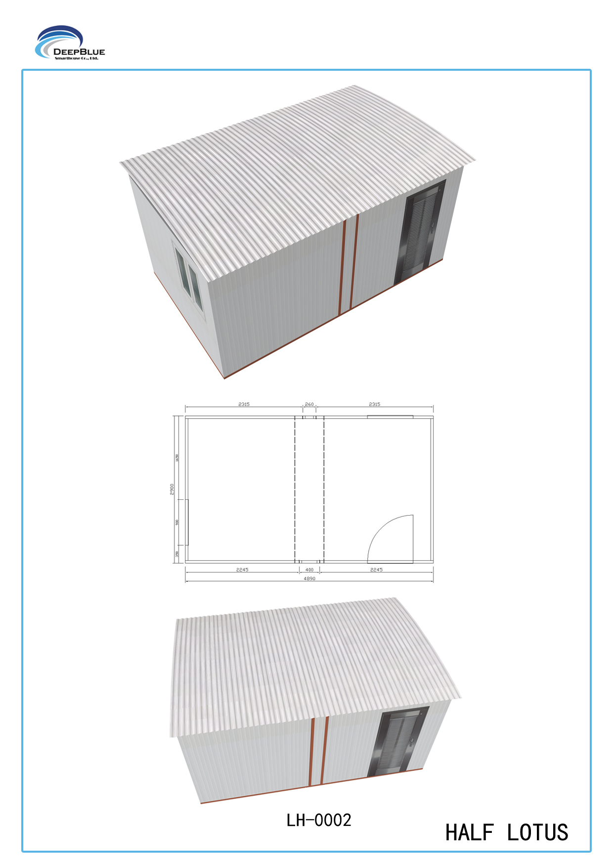 Alojamento pré-fabricado modular dobrável/alojamento de emergência portátil branco